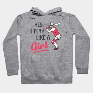 Girl baseball player Hoodie